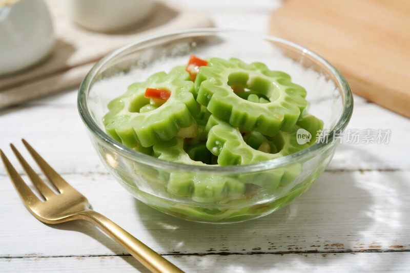 苦瓜碗装食材展示