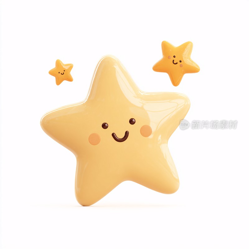 可爱笑脸星星插画