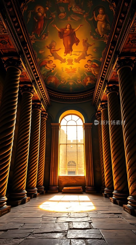 阳光下的宏伟建筑