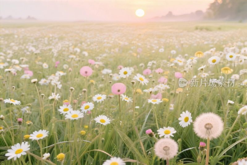 草地野花蒲公英风景