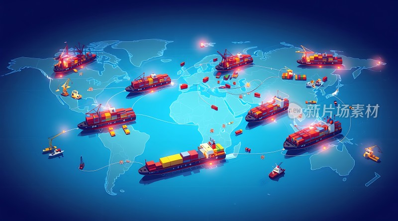全球物流网络集装箱运输世界