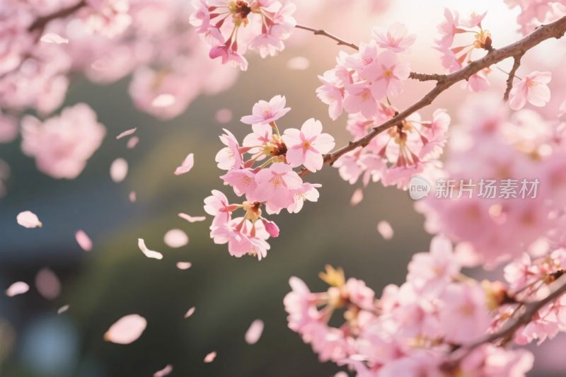 樱花飘落唯美场景