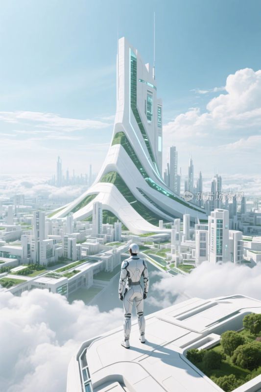 未来城市科幻插画