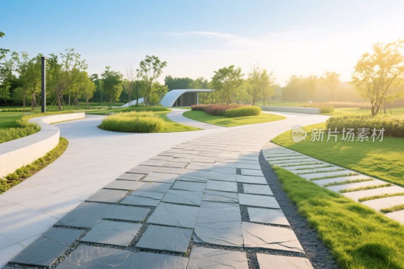 现代园林景观步道