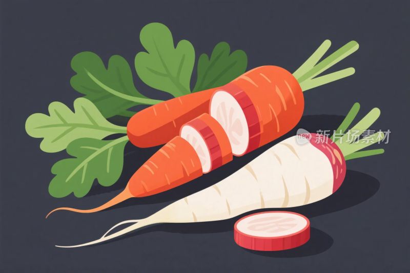 胡萝卜萝卜插画