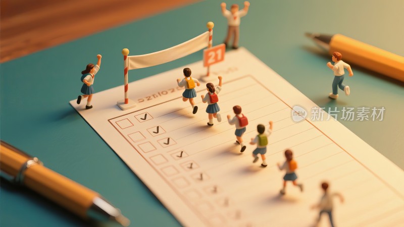 答题试卷卡上，微缩的高考学生冲刺终点