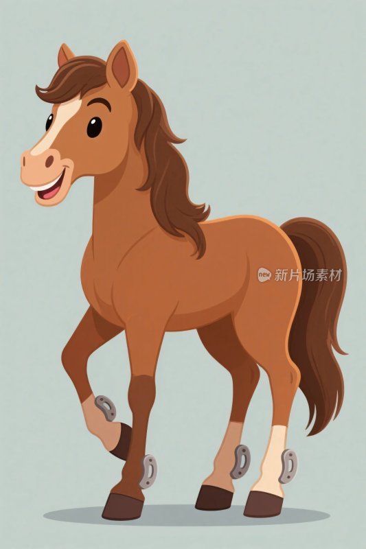 卡通小马插画