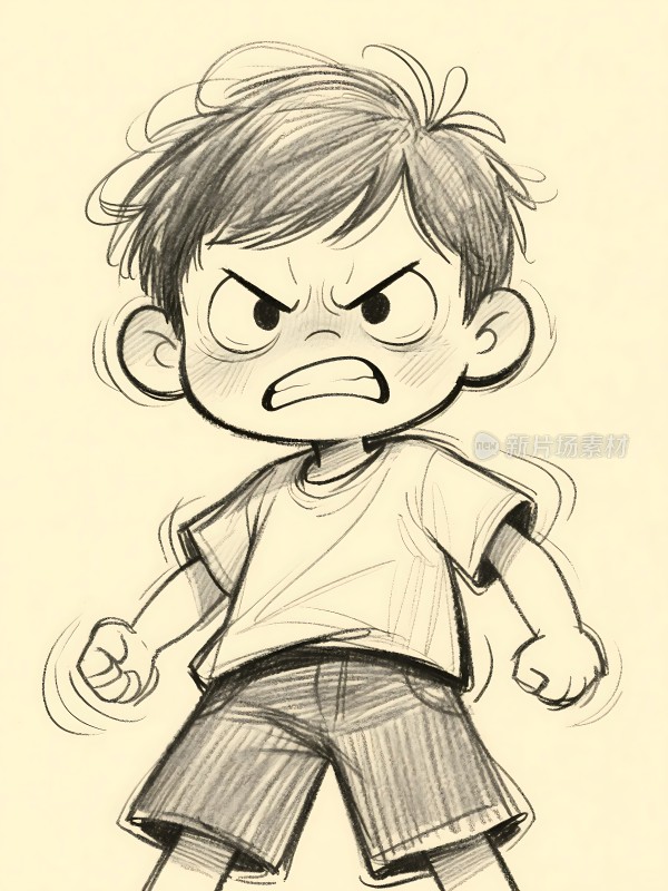 愤怒的小男孩