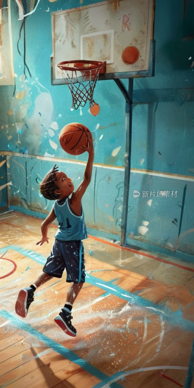 室内儿童打篮球图片