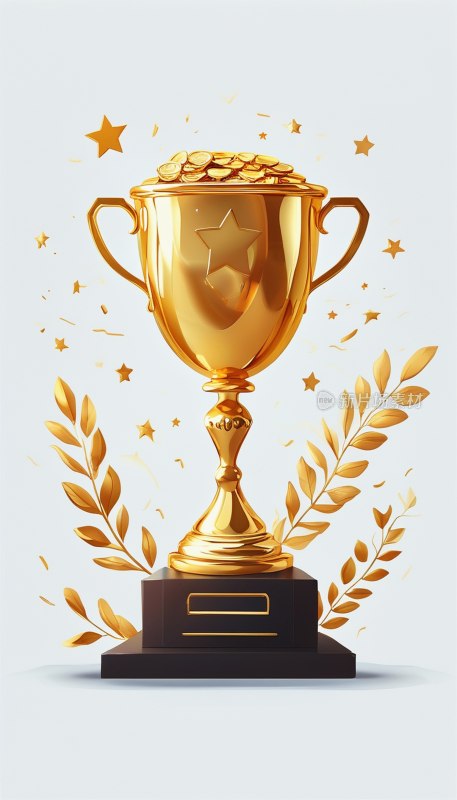 奖杯胜利插画