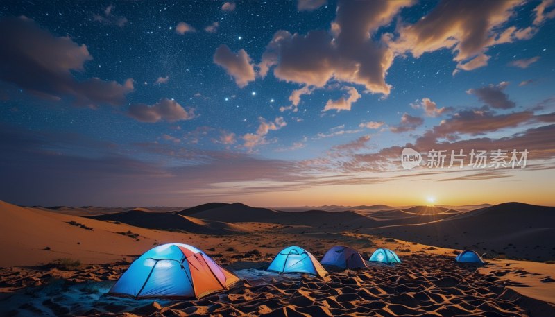 沙漠夜空露营