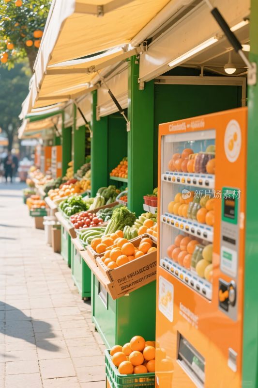 露天果蔬售卖摊位