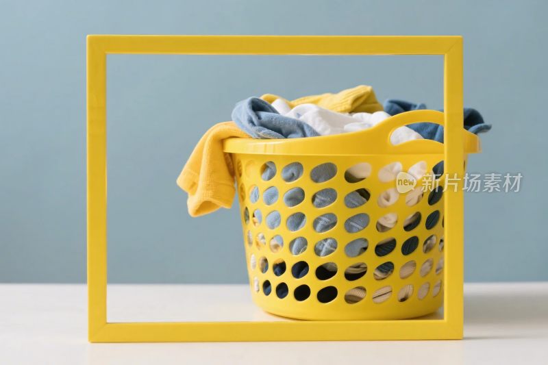 洗衣篮黄色框布置图