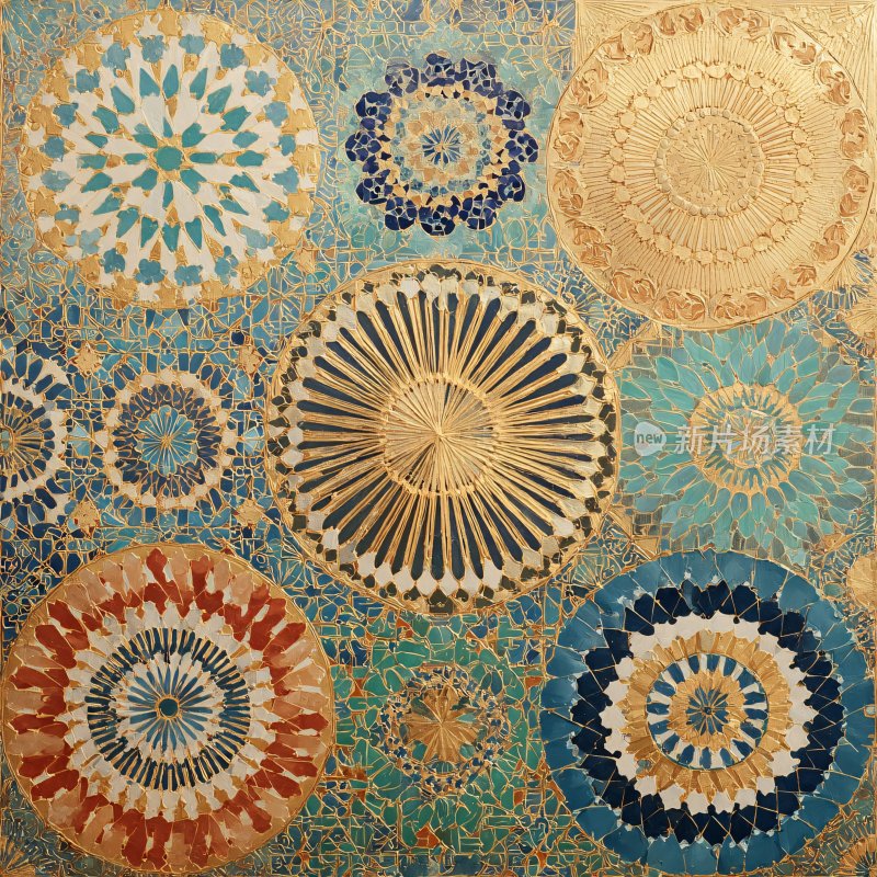 多彩几何花纹图案