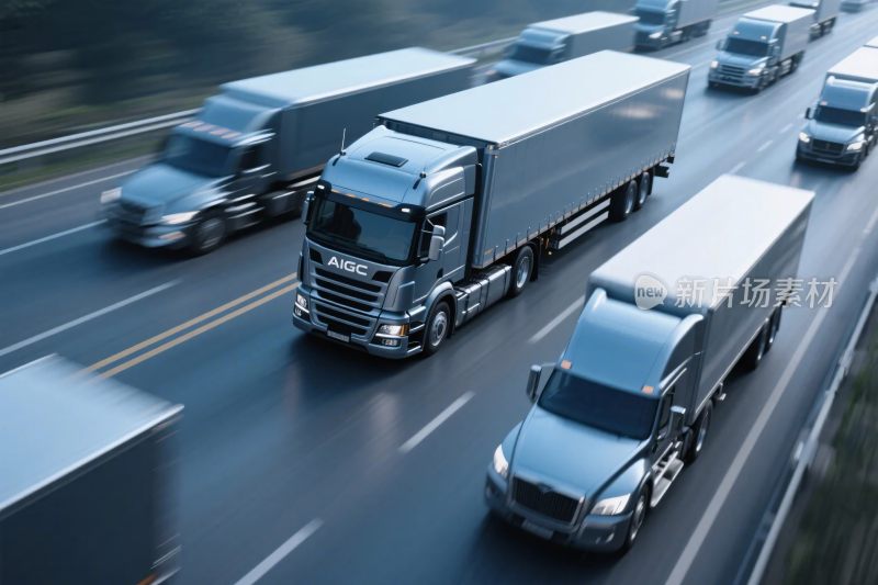货车群高速公路行驶