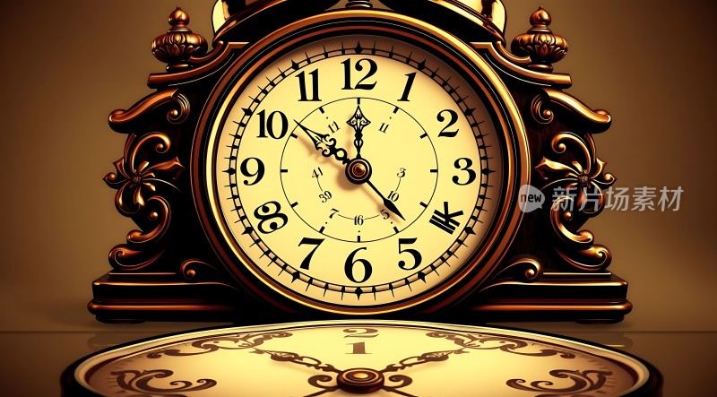 古铜色时钟