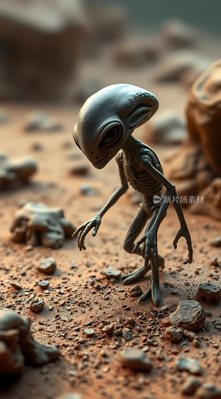 外星小生物探索火星表面