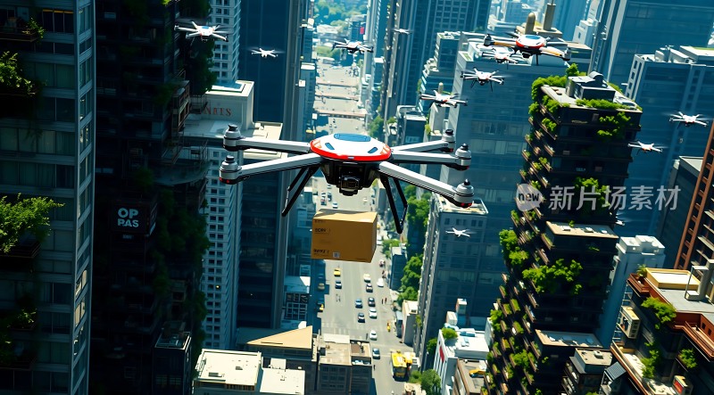 未来城市无人机配送