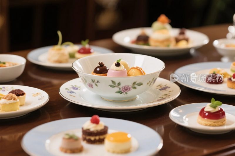 精致甜点美食展示