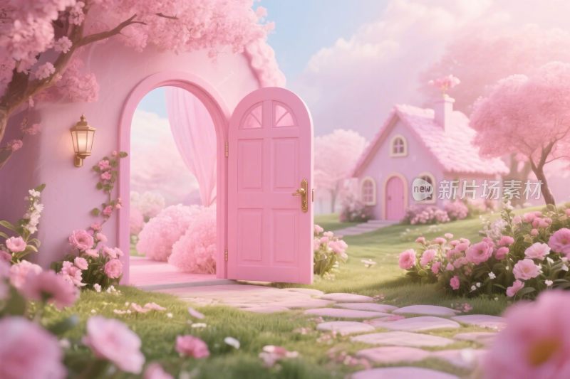 梦幻粉色童话小屋