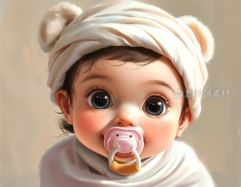 婴儿奶嘴可爱图