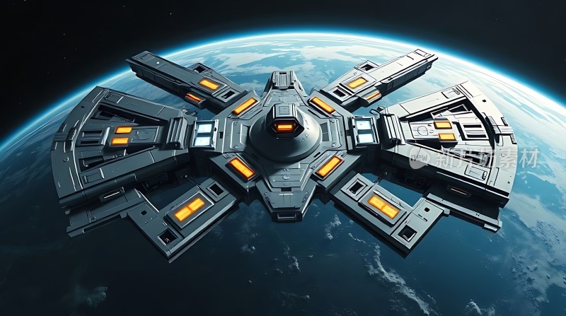 星际飞船环绕地球