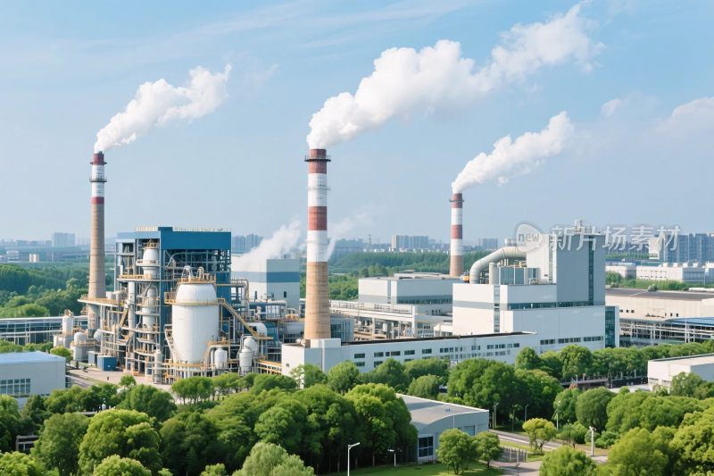 工业厂区烟囱景观
