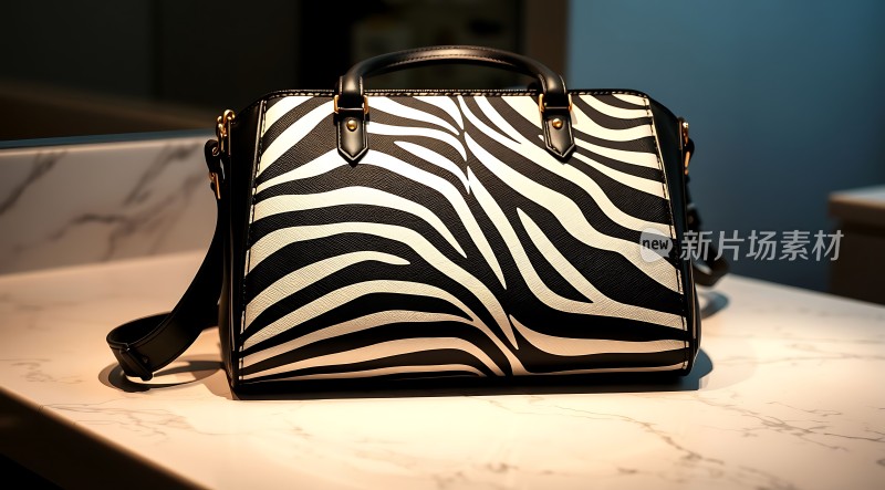 斑马纹手提包