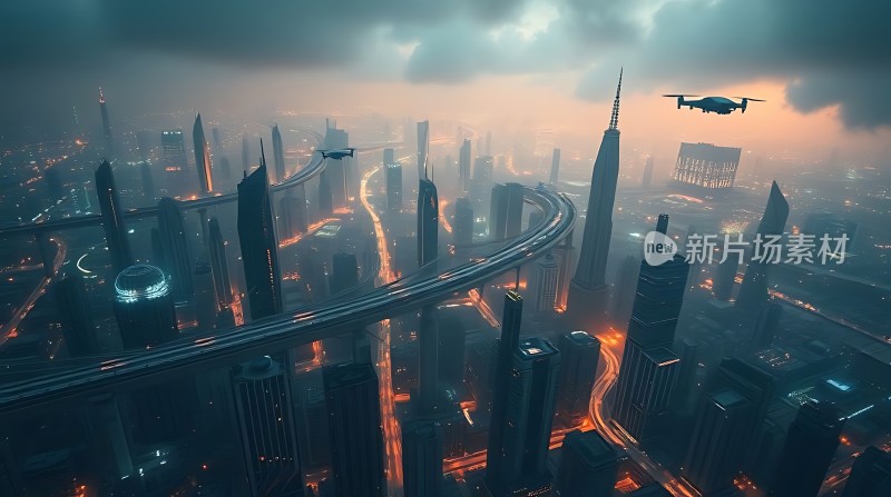 未来都市科技与建筑的交响曲