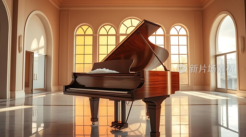 阳光下的钢琴