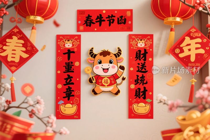 牛年春节喜庆装饰
