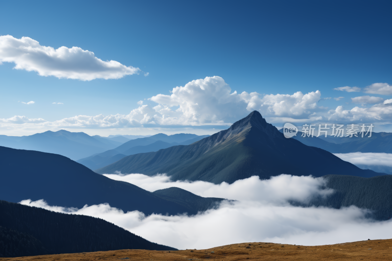 山上有几朵云山上风光风景图片