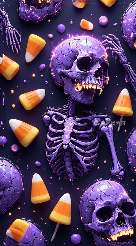 万圣节骷髅糖果派对