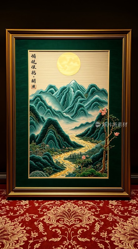 月映山水间花影醉人心