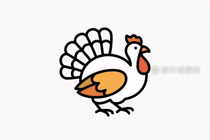 卡通火鸡插画