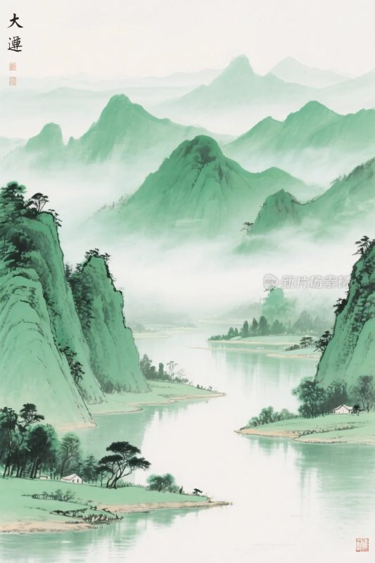 山水水墨画