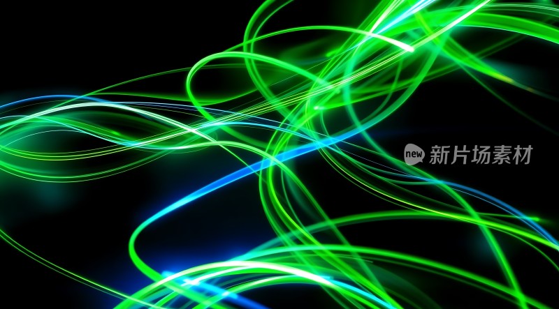 绿色光束交织