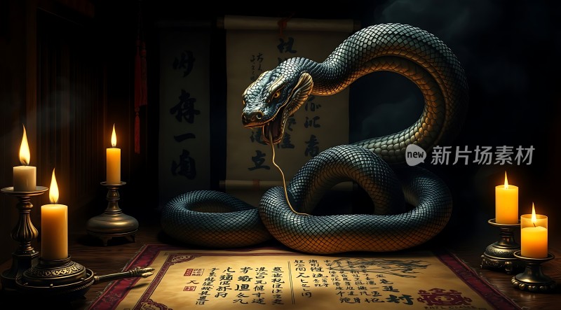 神秘古卷与巨蛇