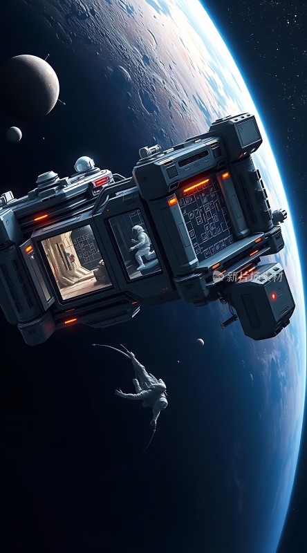 太空探索宇航员与宇宙飞船