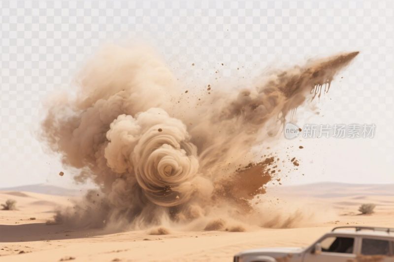 沙漠爆炸特效画面