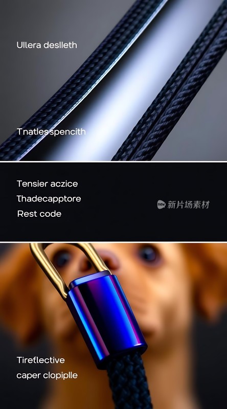 新片场素材 狗绳锁扣细节展示