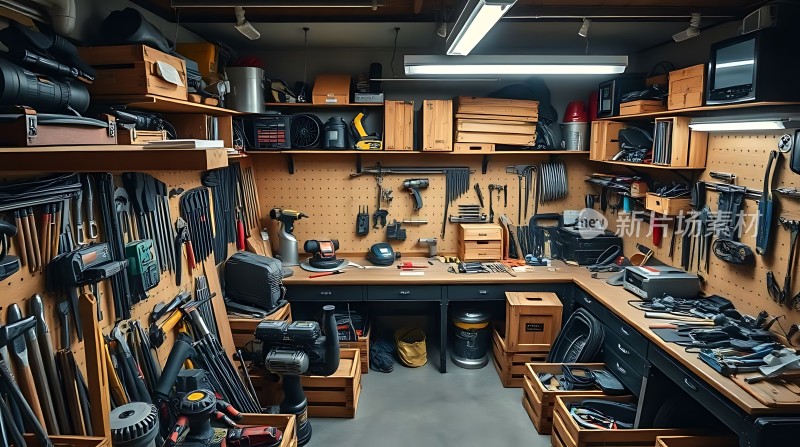工具天堂整洁有序的工作室