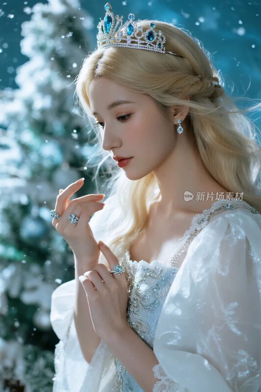 冰雪精灵公主插画