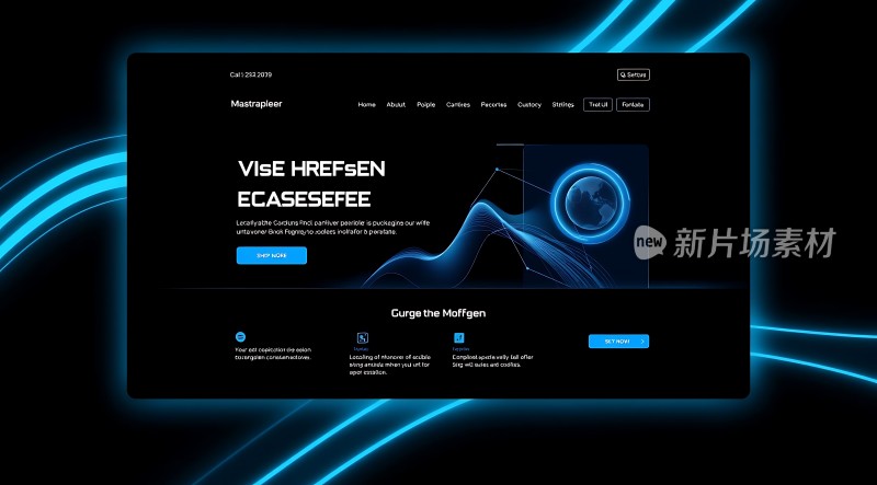 新片场素材科技感网站设计