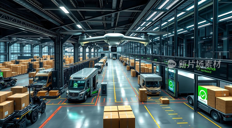 智能物流中心无人机与卡车协同作业