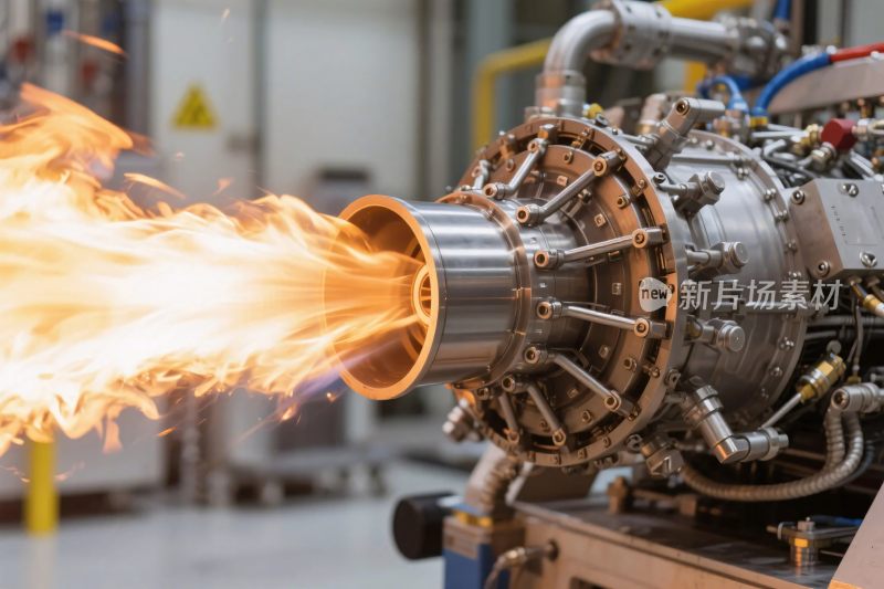 工业设备火焰喷射场景