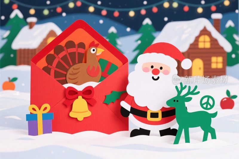 圣诞主题卡通插画