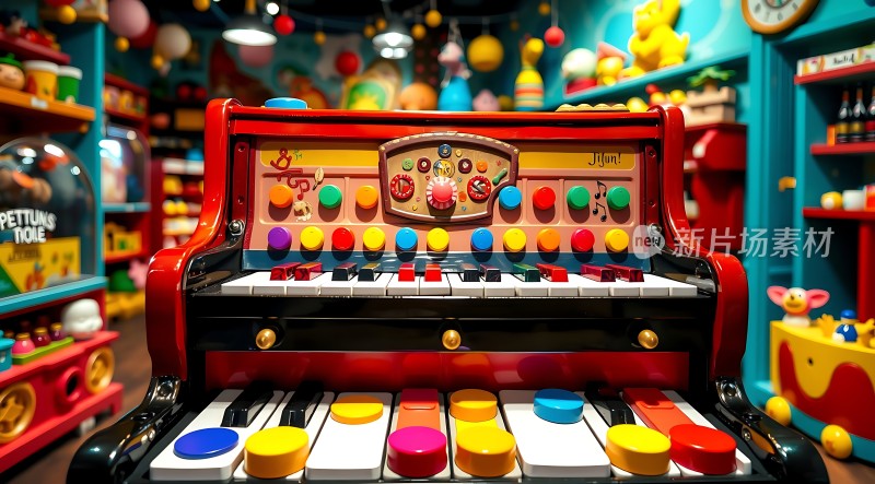 彩色钢琴与玩具店