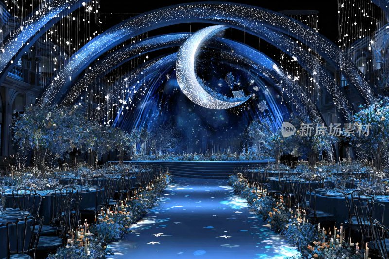 梦幻星空主题婚礼场景