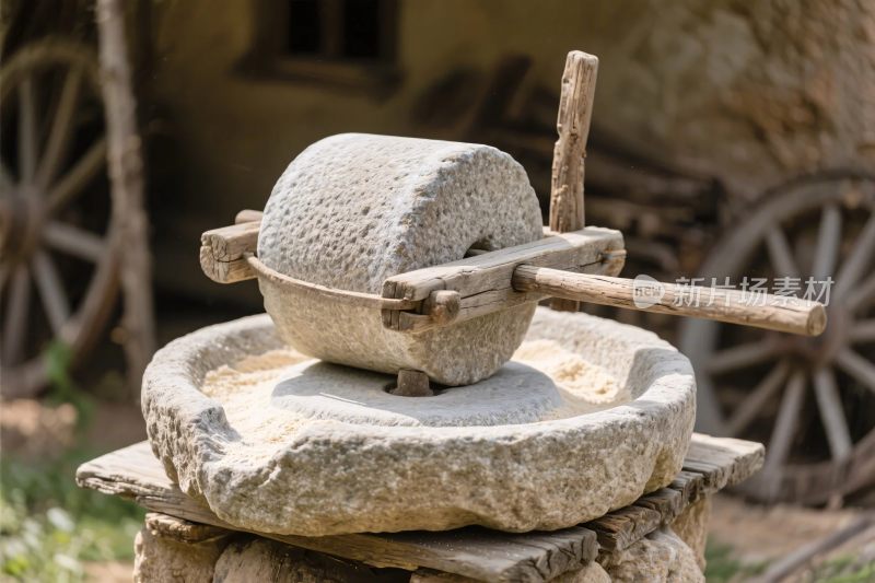 石制传统老磨盘